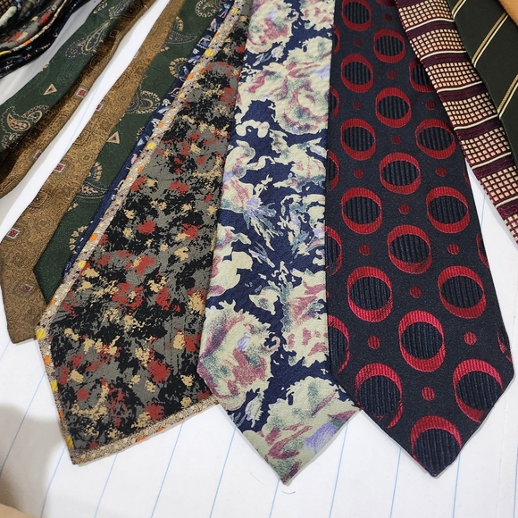Bulk [#01] 12pcs Vintage Neckties 👔 vintage 💯 % Silk - Picture 5 of 12